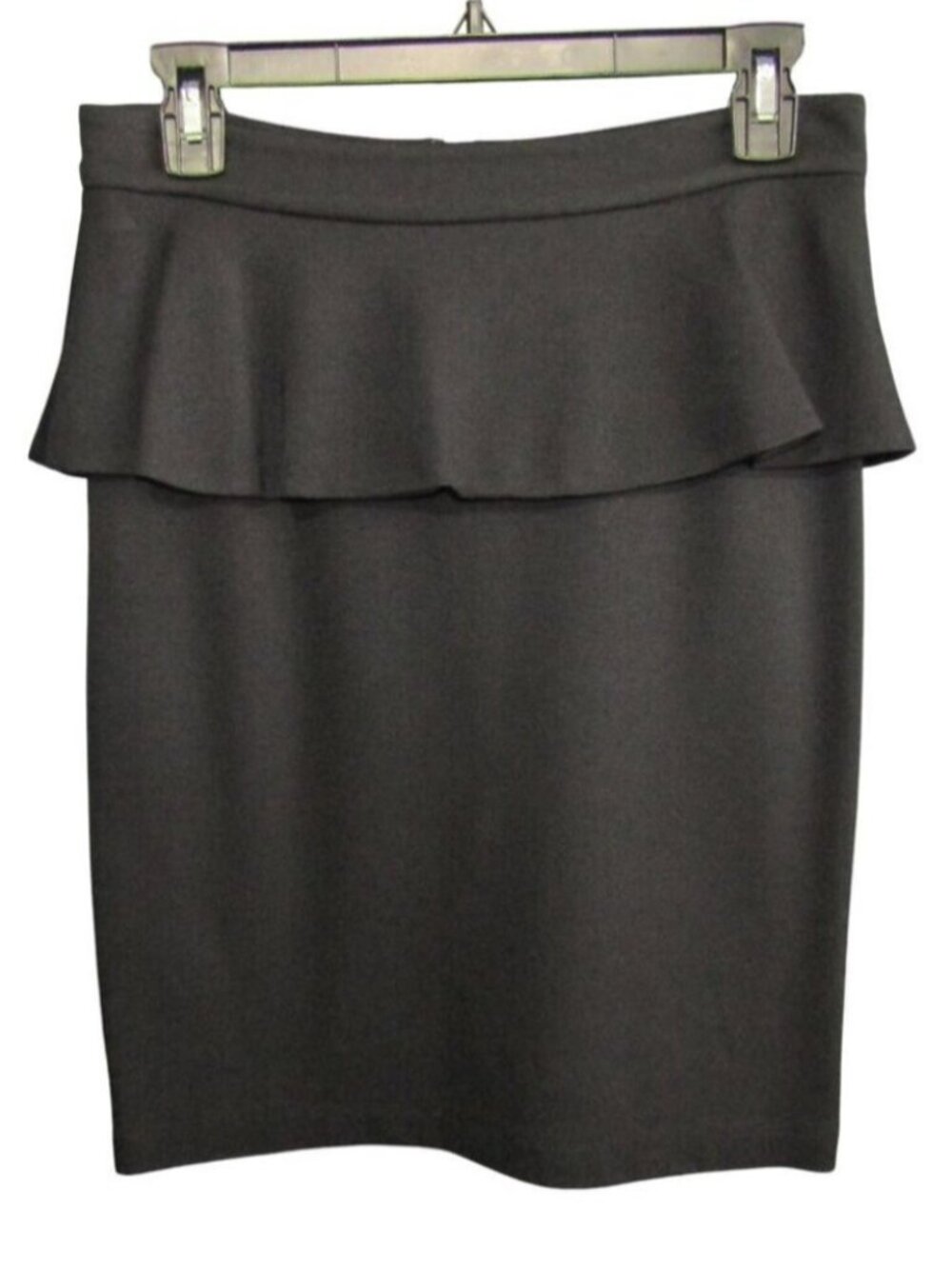 Alice + Olivia Employed Black Pencil Skirt Size 8 Peplum Waist Womens Career
